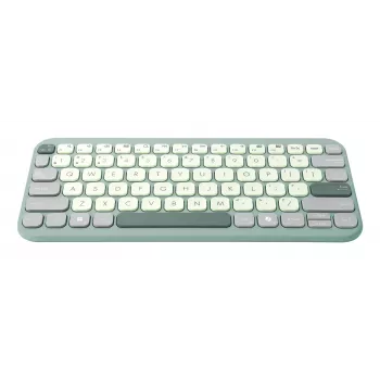 Bezprzewodowa klawiatura Bluetooth 75% ASUS Marshmallow KW100 — układ QWERTZ, przełączniki nożycowe, zielona, do domu