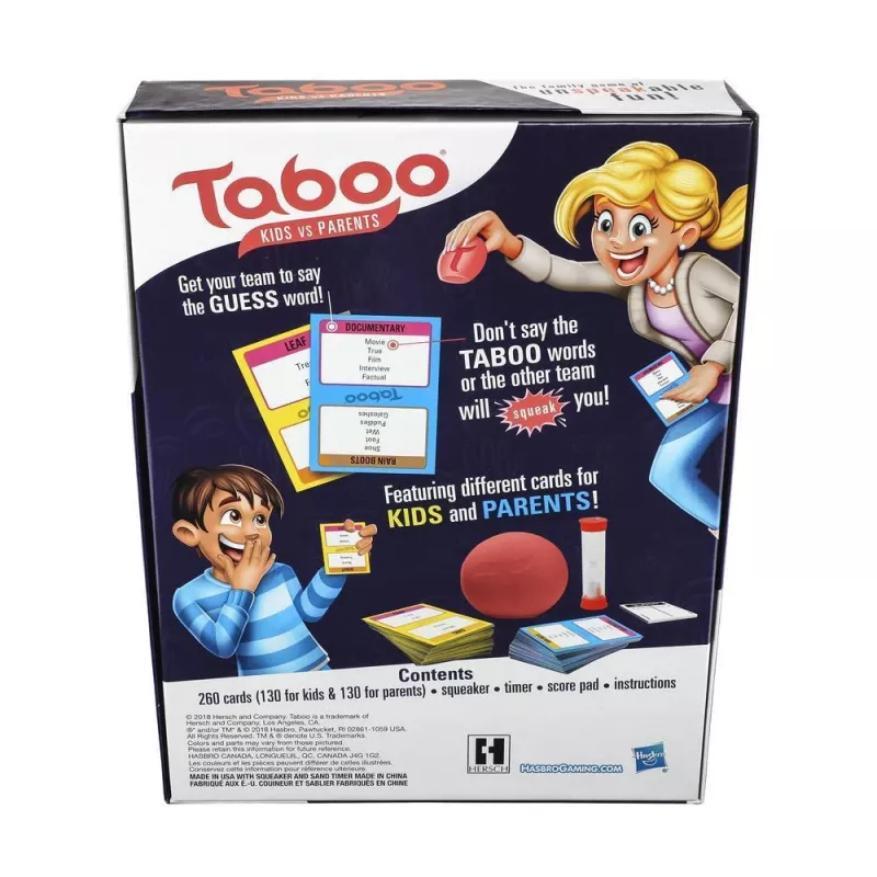 Hasbro Taboo Kids vs. Parents, 8 lat, Gra rodzinna