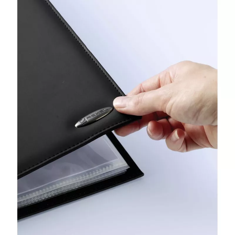 Rexel Soft Touch Smooth A4 książka prezentacyjna 24 Pocket Czarny, Czarny, 24 kieszeni, A4, 530 g, 237 mm, 324 mm