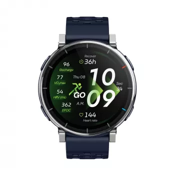 Smartwatch Amazfit W2558GL2N — 1.32 cala (3.35 cm) AMOLED 466×466 px, GPS, 365 mAh, pasek silikonowy (niebieski)