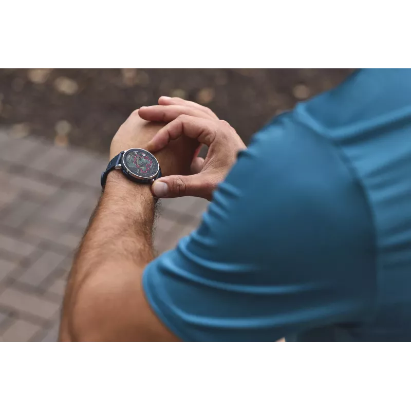 Smartwatch Amazfit W2558GL2N — 1.32 cala (3.35 cm) AMOLED 466×466 px, GPS, 365 mAh, pasek silikonowy (niebieski)
