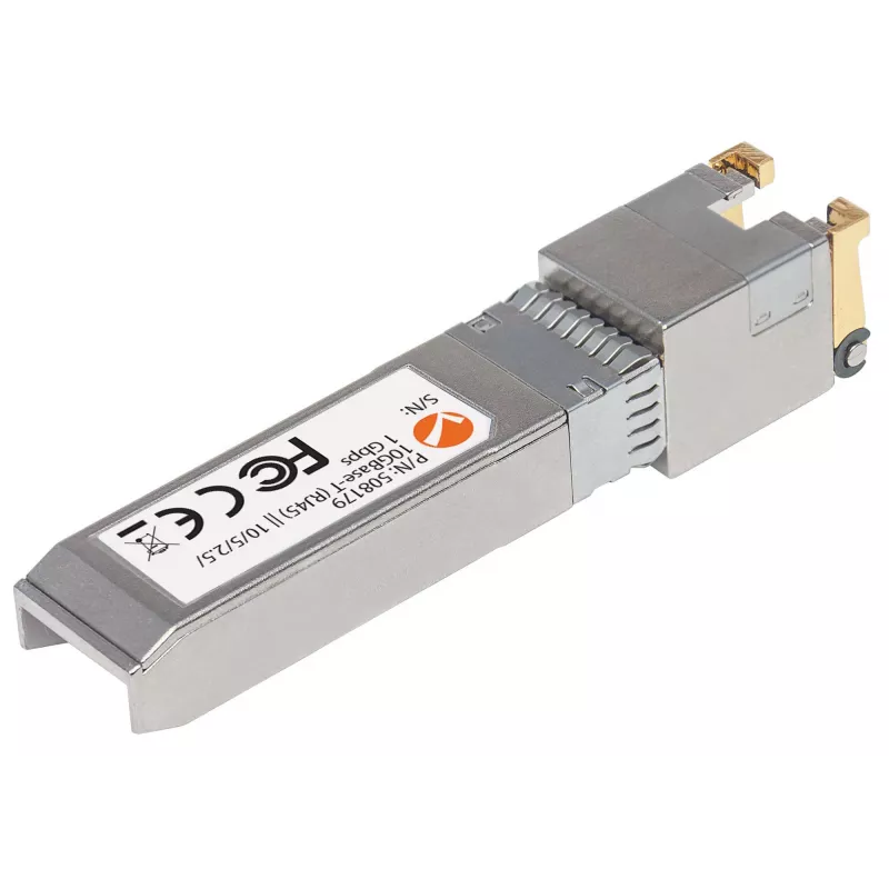 Moduł transceiver Intellinet, 10 Gigabit miedź SFP+, port 10GBase-T (RJ45), 30m, prędkość transferu danych do 10 Gb/s z okablowaniem Cat6a, Ethernet, Światłowód/Fiber, zgodny z MSA, odpowiednik Cisco MA-SFP-10G-T, trzyletnia gwarancja
