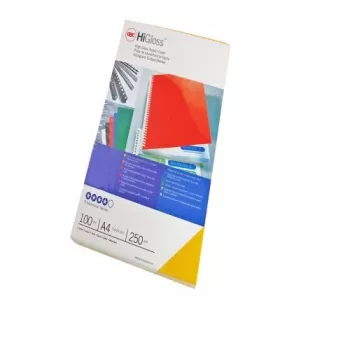 GBC Okładki do bindowania HiGloss A4 250 g/m², A4, karton, czarny, błyszczący, 250 g/m², 100 szt.