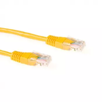 ACT Żółty 5-metrowy kabel krosowy U/UTP CAT6 ze złączami RJ45