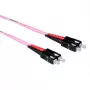 ACT 3-metrowy kabel światłowodowy krosowy LSZH Multimode 50/125 OM4 duplex ze złączami SC