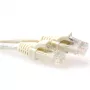 ACT Ivory 0,25 m kabel krosowy U/UTP CAT6 z osłoną zatrzasku i złączami RJ45