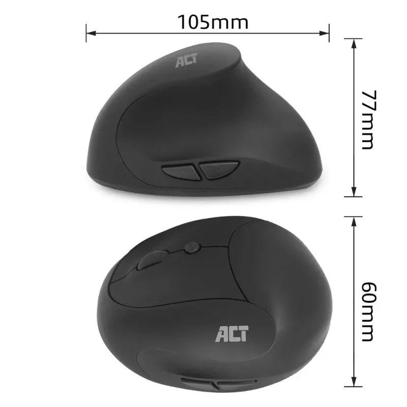 Mysz ACT Bezprzewodowa Mysz Ergonomiczna 1600 DPI RF Wireless