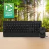 Zestaw bezprzewodowej klawiatury i myszy ACT (Qwerty), ciche kliknięcie, ekologiczny, wykonany z materiałów z recyklingu