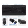 Zestaw bezprzewodowej klawiatury i myszy ACT (Qwerty), ciche kliknięcie, ekologiczny, wykonany z materiałów z recyklingu