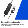 Przewodowy stereofoniczny zestaw słuchawkowy USB HP Poly Mission 625 — nauszny, 147 g, połączenie USB (bulk)