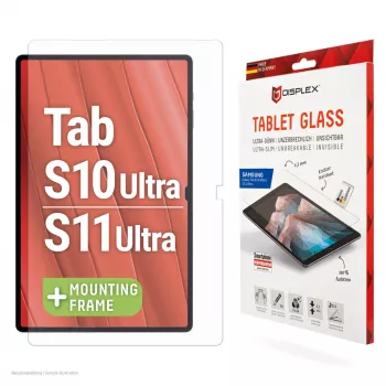 Szkło ochronne Displex Tablet Glass (9H) do Samsung Galaxy Tab S10 Ultra/S11 Ultra, ramka montażowa Eco, niełamliwe