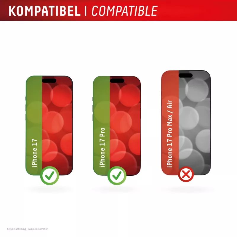 Displex Smart Glass (9H) do Apple iPhone 17/17 Pro, naklejka montażowa, niezniszczalne