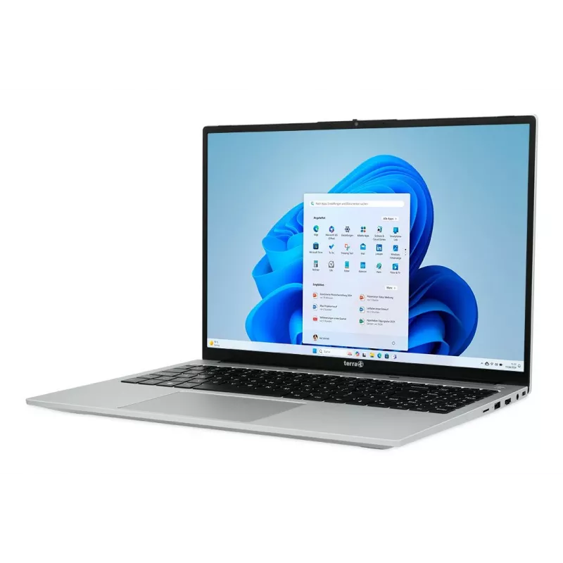 TERRA MOBILE 1610A AMD Ryzen™ 7 7730U Laptop 40,6 cm (16 cali) WUXGA 16 GB DDR4-SDRAM 512 GB SSD Wi-Fi 6 (802.11ax) Windows 11 Home niemiecki Czarny, Srebrny