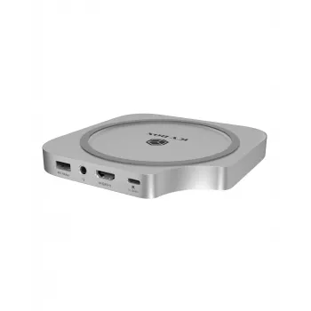 ICY BOX 7-w-1 Stacja dokująca USB Type-C z gniazdem M.2 NVMe, SSD, karta pamięci, M.2, 4 TB, USB 3.2 Gen 2 (3.1 Gen 2) Type-C, srebrny, aluminium