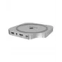 ICY BOX 7-w-1 Stacja dokująca USB Type-C z gniazdem M.2 NVMe, SSD, karta pamięci, M.2, 4 TB, USB 3.2 Gen 2 (3.1 Gen 2) Type-C, srebrny, aluminium