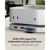 ICY BOX 7-w-1 Stacja dokująca USB Type-C z gniazdem M.2 NVMe, SSD, karta pamięci, M.2, 4 TB, USB 3.2 Gen 2 (3.1 Gen 2) Type-C, srebrny, aluminium