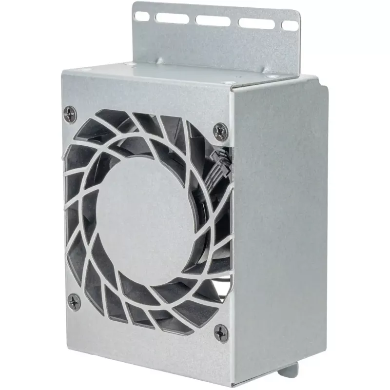 CPU Cooler SILVERSTONE RAC45-FC-801 kompaktowy wentylator 80 mm, srebrno-czarny