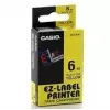 Taśma do etykiet CASIO XR-6YW1 — 6 mm x 8 m, czarny tekst na żółtym tle, czarny wkład