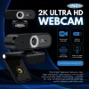 Origin Storage USB Webcam 2K Full HD, 5 MP, 2592 x 1944 piksele, 2K Ultra HD, 60 kl./s, 10x, USB 2.0