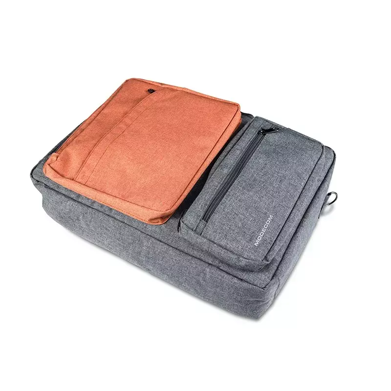 Torba na ramię MODECOM RENO dla laptopów 15,6 cala (39,6 cm), nylon, szary/pomarańczowy