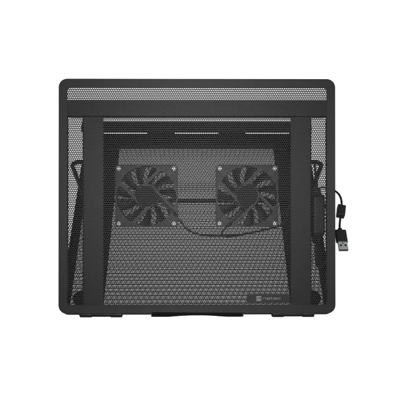 Podkładka chłodząca pod laptopa NATEC Tern 2 Plus — 2 wentylatory, do laptopów do 17,3 cala, czarna