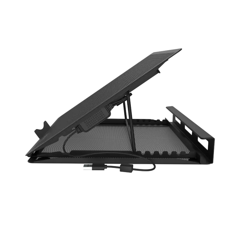 Podkładka chłodząca pod laptopa NATEC Tern 2 Plus — 2 wentylatory, do laptopów do 17,3 cala, czarna