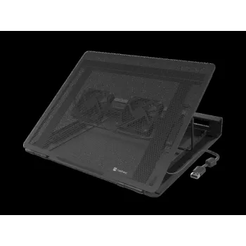 Podkładka chłodząca pod laptopa NATEC Tern 2 Plus — 2 wentylatory, do laptopów do 17,3 cala, czarna