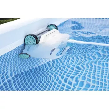 Robotic pool cleaner Intex 28005 — dla basenów, niebiesko-biały, waga 5,66 kg