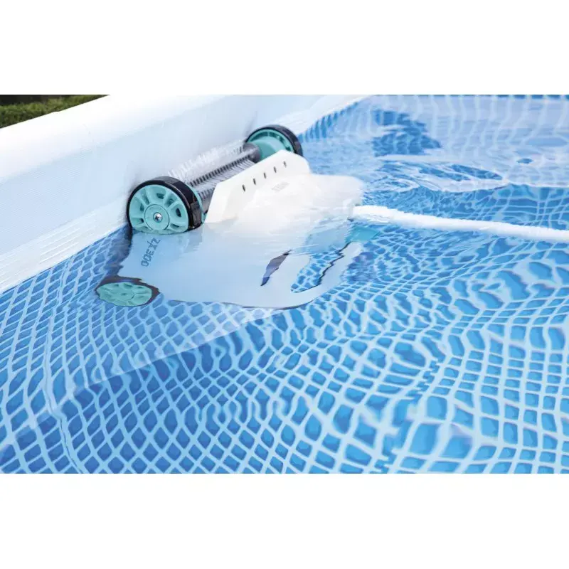 Robotic pool cleaner Intex 28005 — dla basenów, niebiesko-biały, waga 5,66 kg