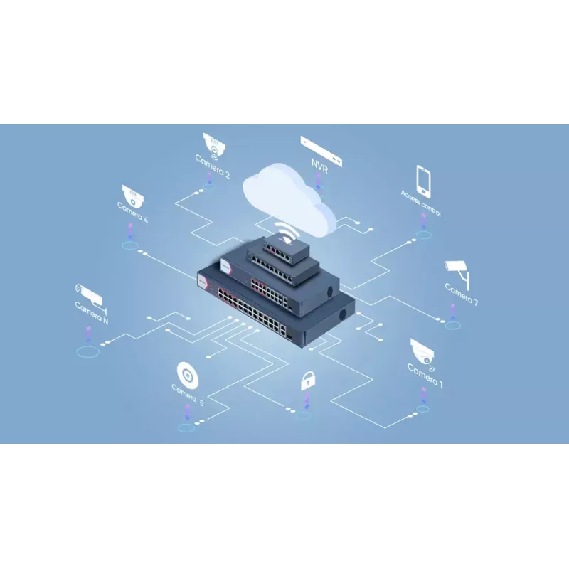 Przełącznik zarządzalny Hikvision DS-3E1106P-EI 4 porty Fast Ethernet PoE