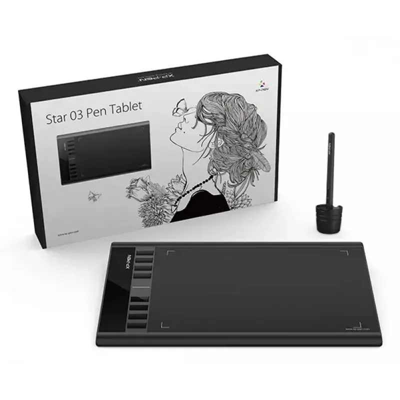 Tablet graficzny XP-Pen Star 03 V2 Large — 260×170 mm, 5080 lpi, przewodowy, USB-C, dokładność pióra 0,01 mm