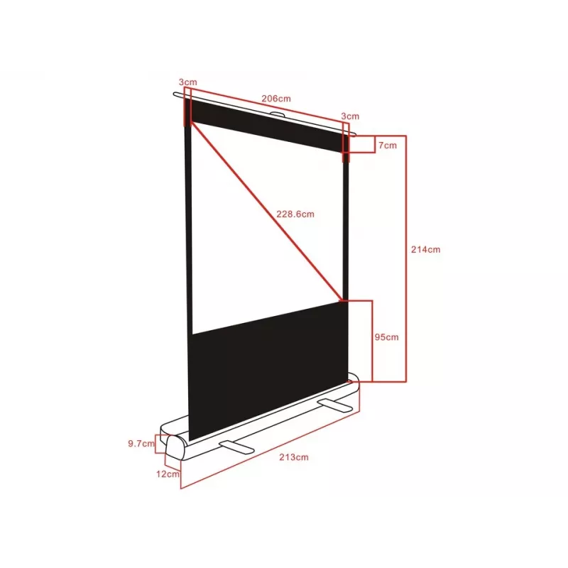 Multibrackets M 16:9 Przenośny ekran projekcyjny 200x112, 90 cali