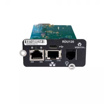 Vertiv Liebert IntelliSlot RDU120 - Karta sieciowa, adapter zdalnego monitorowania, RS-485, port USB, certyfikat cyberbezpieczeństwa UL2900-1, Ethernet 1 Gb (RDU120)
