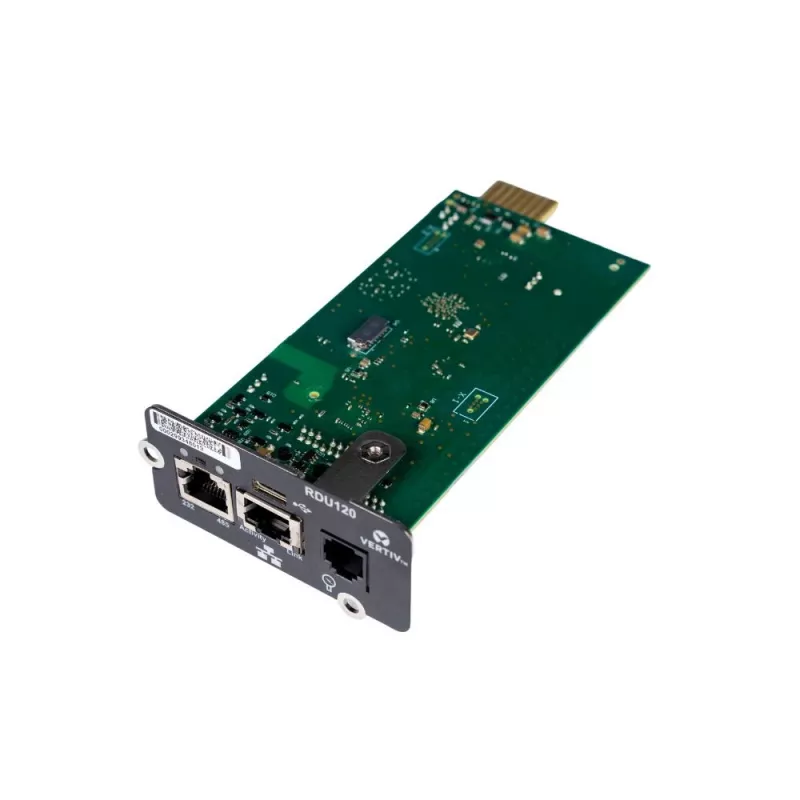 Vertiv Liebert IntelliSlot RDU120 - Karta sieciowa, adapter zdalnego monitorowania, RS-485, port USB, certyfikat cyberbezpieczeństwa UL2900-1, Ethernet 1 Gb (RDU120)