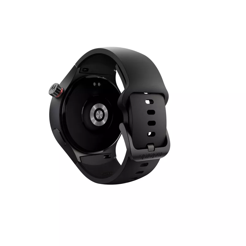 Motorola Moto Watch 3,63 cm (1,43 cala) OLED 47 mm Cyfrowy Ekran dotykowy Czarny GPS (satelitarny)
