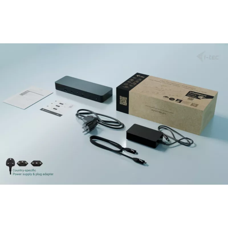 i-tec Thunderbolt 4 Intelligent Dual Display Docking Station + Power Delivery 90W