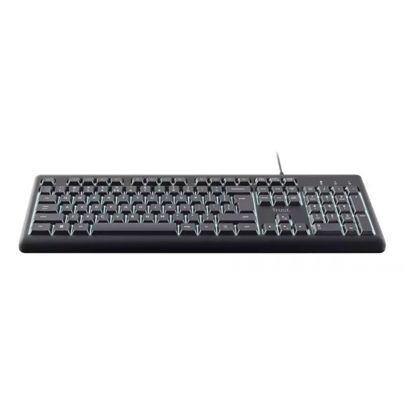 Trust Primo Podświetlana klawiatura Dom/Biuro USB QWERTY US English Czarna