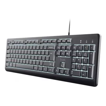 Trust Primo Podświetlana klawiatura Dom/Biuro USB QWERTY US English Czarna