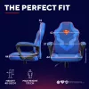 Fotel gamingowy TRUST GXT 703SM REVVO Kids Superman niebieski – dziecięcy fotel gamingowy, ergonomiczna konstrukcja, regulowane funkcje