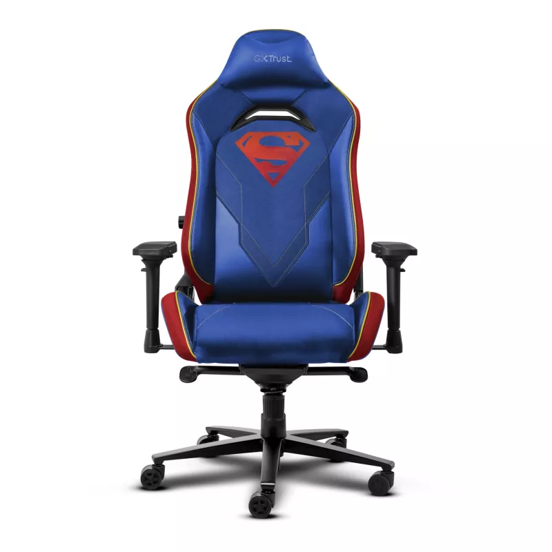 Fotel gamingowy TRUST RUYA PRO GXT721SM Superman — ergonomiczny design, regulowana wysokość