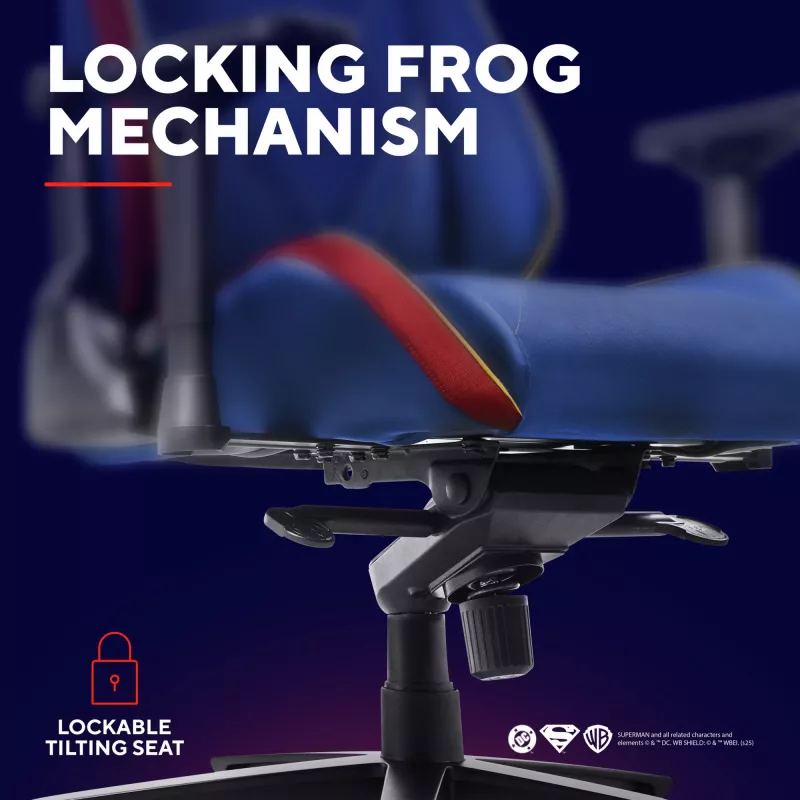 Fotel gamingowy TRUST RUYA PRO GXT721SM Superman — ergonomiczny design, regulowana wysokość