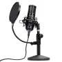 Mikrofon studyjny TRUST GXT 269 Emita II — przewodowy USB, metalowa obudowa, mocowanie na biurko, czarny (42×162×42 mm)