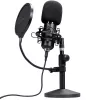 Mikrofon studyjny TRUST GXT 269 Emita II — przewodowy USB, metalowa obudowa, mocowanie na biurko, czarny (42×162×42 mm)
