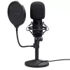 Mikrofon studyjny TRUST GXT 269 Emita II — przewodowy USB, metalowa obudowa, mocowanie na biurko, czarny (42×162×42 mm)