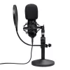 Mikrofon studyjny TRUST GXT 269 Emita II — przewodowy USB, metalowa obudowa, mocowanie na biurko, czarny (42×162×42 mm)