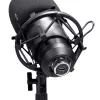 Mikrofon studyjny TRUST GXT 269 Emita II — przewodowy USB, metalowa obudowa, mocowanie na biurko, czarny (42×162×42 mm)