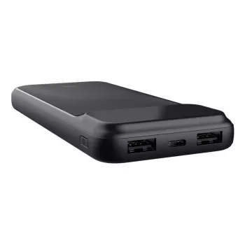 Powerbank TRUST 25882 — Przenośny Li‑Ion 10000 mAh, PD 3.0/PPS/QC3.0, 2×USB‑A + 1×USB‑C, 20W, Czarny