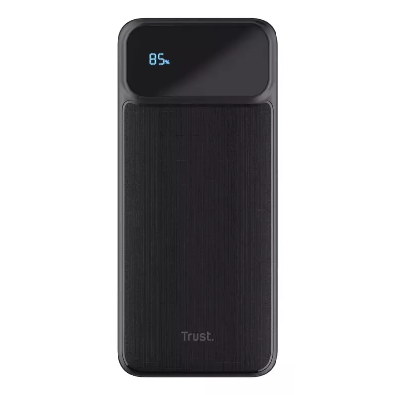 Power bank TRUST 25883 — 20000 mAh Li‑Ion, PD i Quick Charge 3.0, 2×USB‑A + 1×USB‑C, 20 W, Czarny