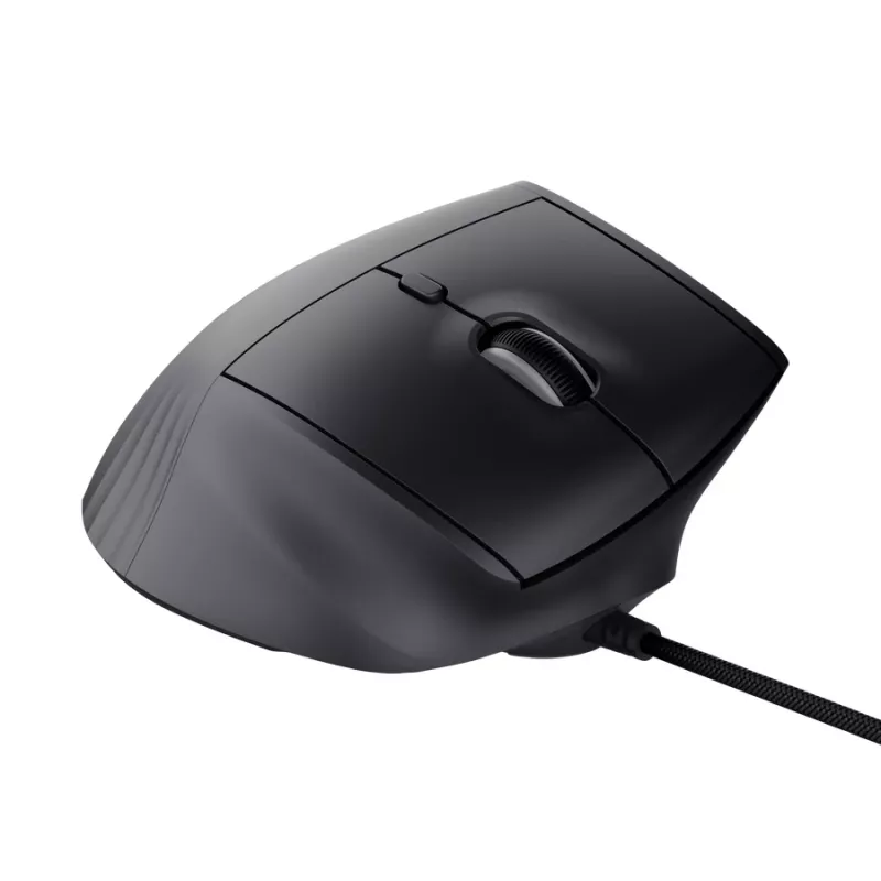 Mysz gamingowa TRUST GXT 145 Rexxa praworęczna USB Type-A 12800 DPI, przewodowa, podświetlenie RGB kółka, czarna