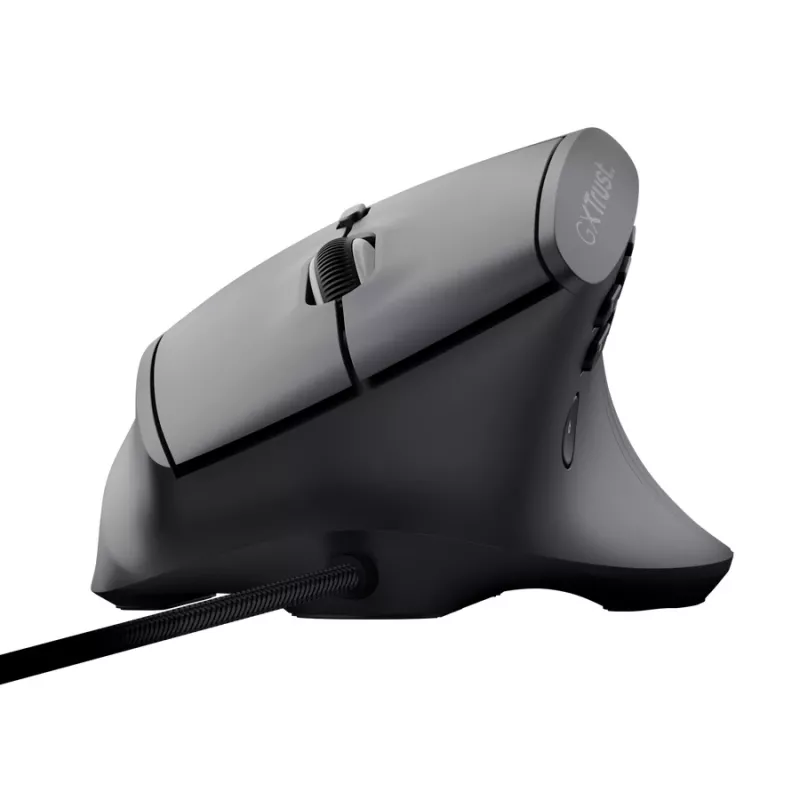 Mysz gamingowa TRUST GXT 145 Rexxa praworęczna USB Type-A 12800 DPI, przewodowa, podświetlenie RGB kółka, czarna